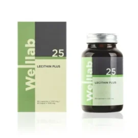 Soya lesitini ve deve dikeni içeren 60 kapsüllük Welllab Lecithin Plus besin takviyesi